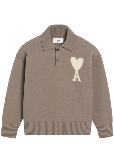 Maglione Ami de Coeur in grigio Ami paris - unisex AMI PARIS | UPL390KN00900957